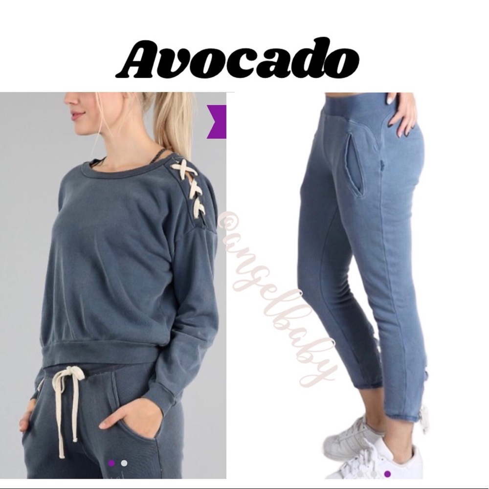 Avocado hoodie and jogger set! - Picture 2 of 14